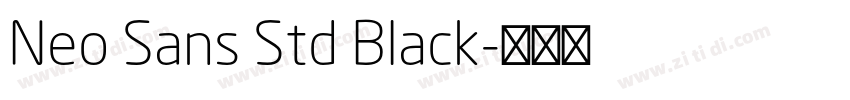 Neo Sans Std Black字体转换